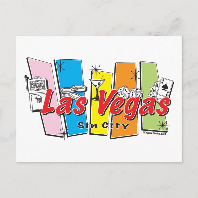 Carte Postale Las Vegas Sin City (Devant)