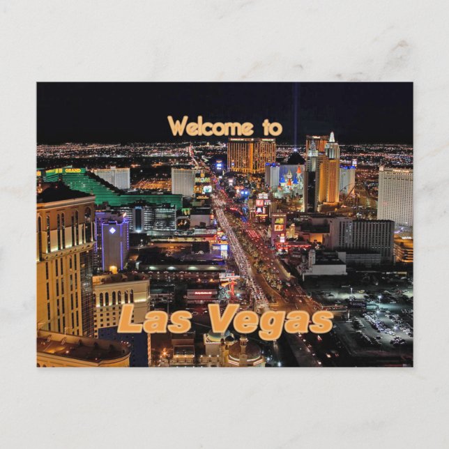 Carte Postale Las Vegas Strip à la nuit (Devant)