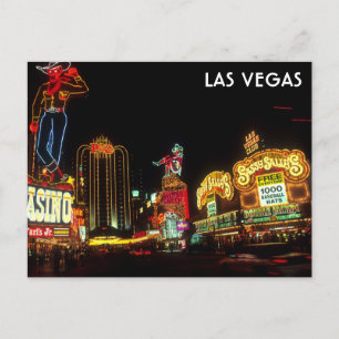 Carte Postale Las Vegas Strip at Night Casino Neon Lights