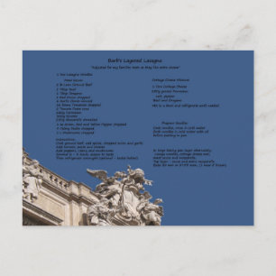 Carte Postale Lasagne stratifiée de Barb