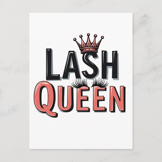 Carte Postale Lash Queen Funny Oye Lashes Se Comforment (Devant)
