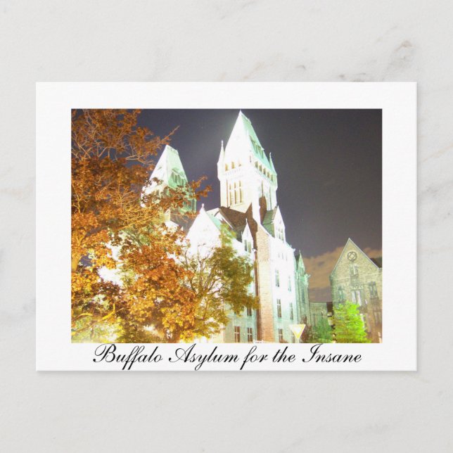 Carte Postale L'asile de Buffalo pour les fous (Devant)