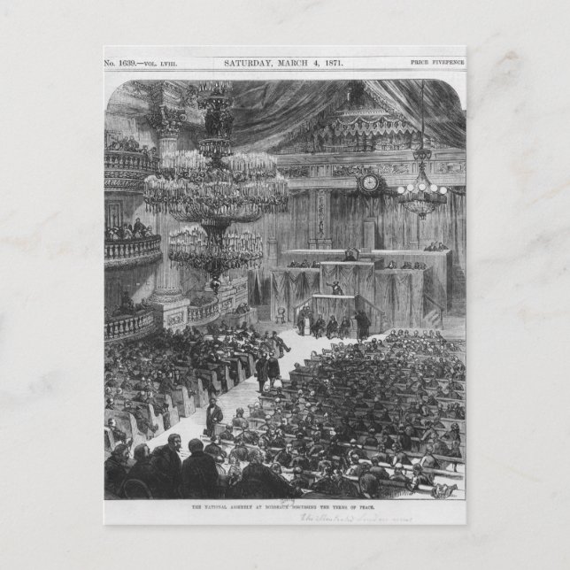 Carte Postale L'Assemblée nationale à Bordeaux (Devant)