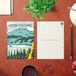 Carte Postale Lassen Volcanic National Park Californie Vintage<br><div class="desc">Lassen Design vectoriel volcanique. Le parc est riche en sites hydrothermaux comme Bumpass Hell,  avec ses hectares de boues boueuses.</div>
