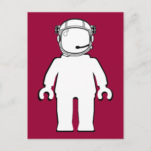 Carte Postale L'astronaute de style banksy Minifig