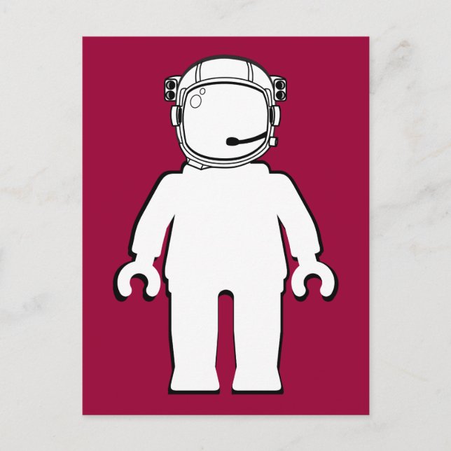 Carte Postale L'astronaute de style banksy Minifig (Devant)
