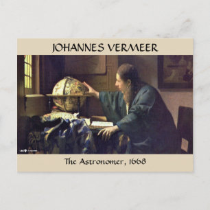 Carte Postale L'ASTRONOME, Johannes Vermeer, 1668
