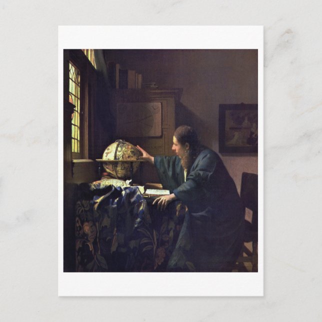 Carte Postale L'astronome par Johannes Vermeer (Devant)