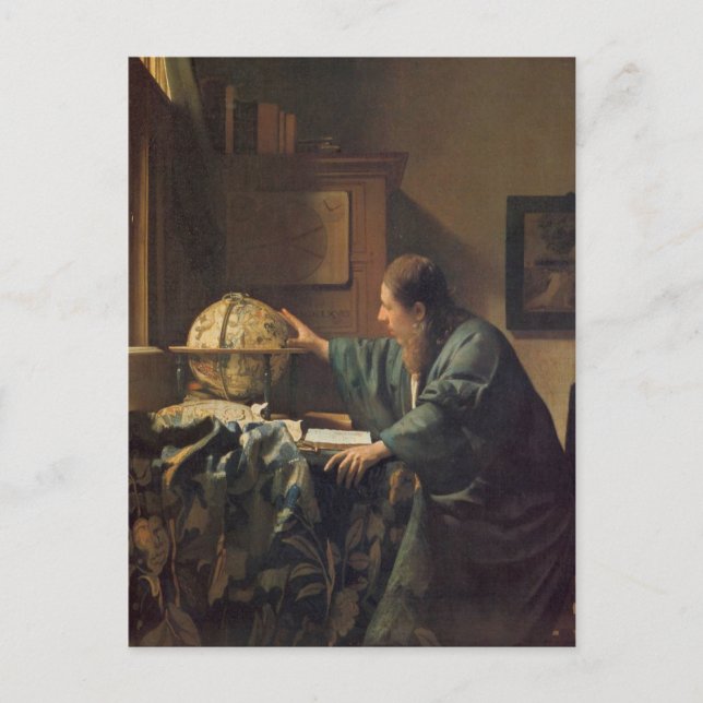 Carte Postale L'astronome par Johannes Vermeer Postcard (Devant)