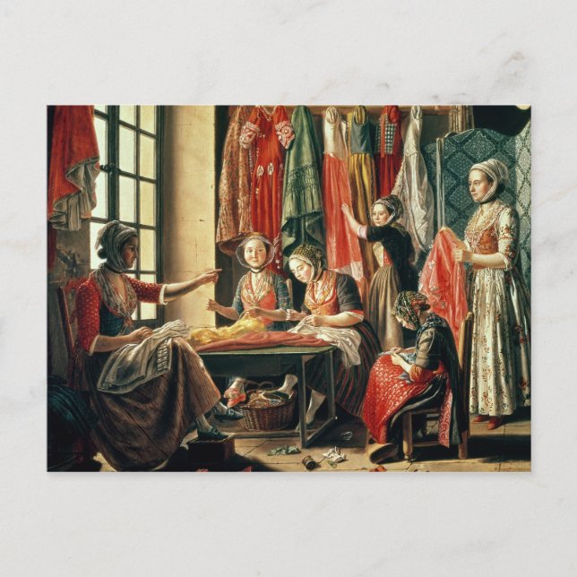 Carte Postale L'atelier du couturier, Arles, 1760 (Devant)