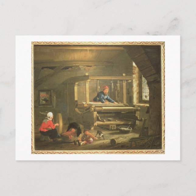 Carte Postale L'Atelier d'un tisserand, 1656 (huile sur toile) (Devant)