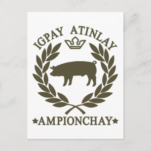 Carte Postale Latin de porc