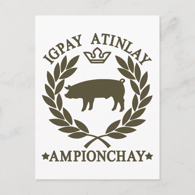 Carte Postale Latin de porc (Devant)