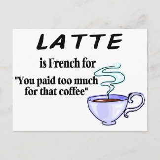 Carte Postale Latte Est Français Car...