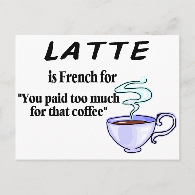 Carte Postale Latte Est Français Car... (Devant)