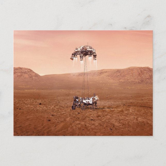 Carte Postale L'atterrissage du rover Perseverance en toute sécu (Devant)