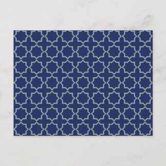 Carte Postale Lattice marocain arabe en bleu nuit