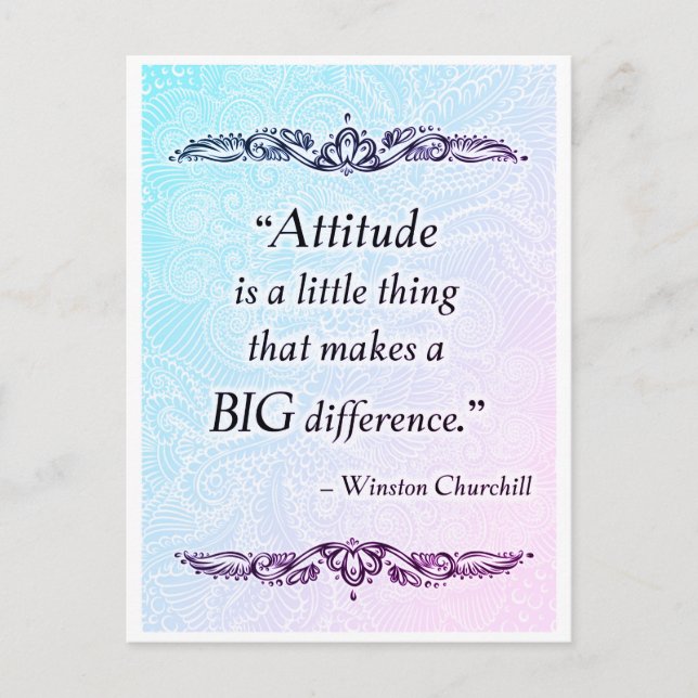 Carte Postale L'attitude est une petite chose - Citation positiv (Devant)