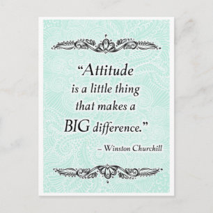 Carte Postale L'attitude est une petite chose - Citation positiv