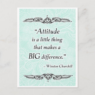 Carte Postale L'attitude est une petite chose - Citation positiv