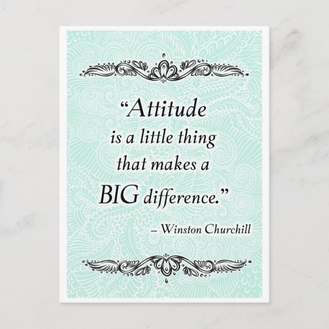 Carte Postale L'attitude est une petite chose - Citation positiv (Devant)