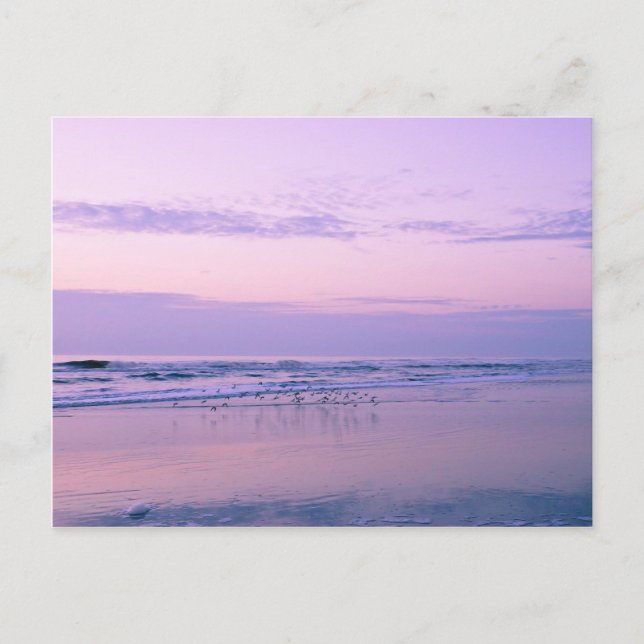 Carte Postale L'aube à la plage (Devant)