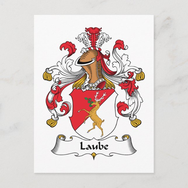 Carte Postale Laube Family Crest (Devant)