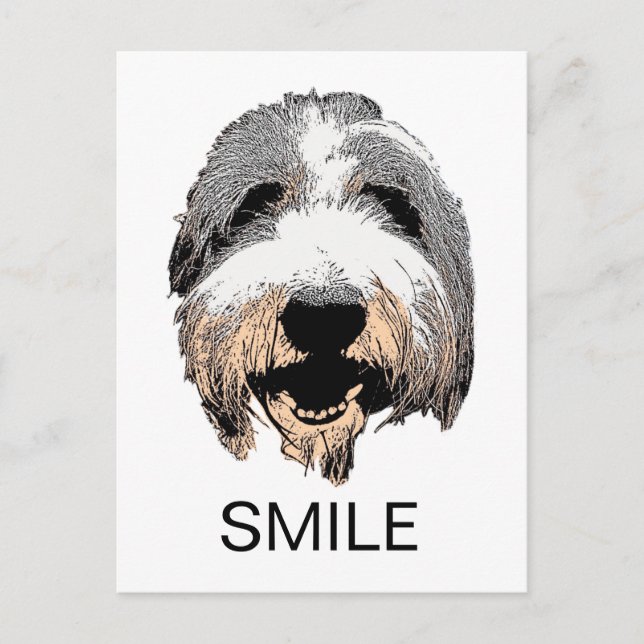 Carte postale Laughing Chien SMILE (Devant)