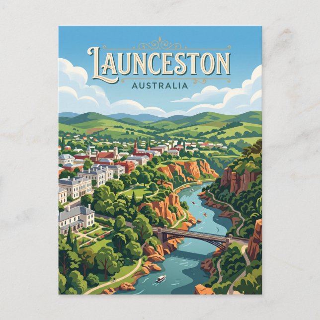 Carte Postale Launceston Australie (Devant)