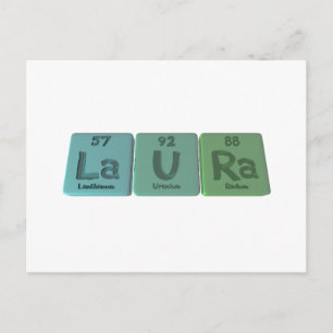 Carte Postale Laura comme Lanthane Uranium Radium