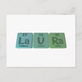 Carte Postale Laura comme Lanthane Uranium Radium