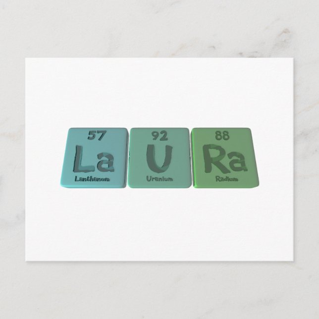 Carte Postale Laura comme Lanthane Uranium Radium (Devant)