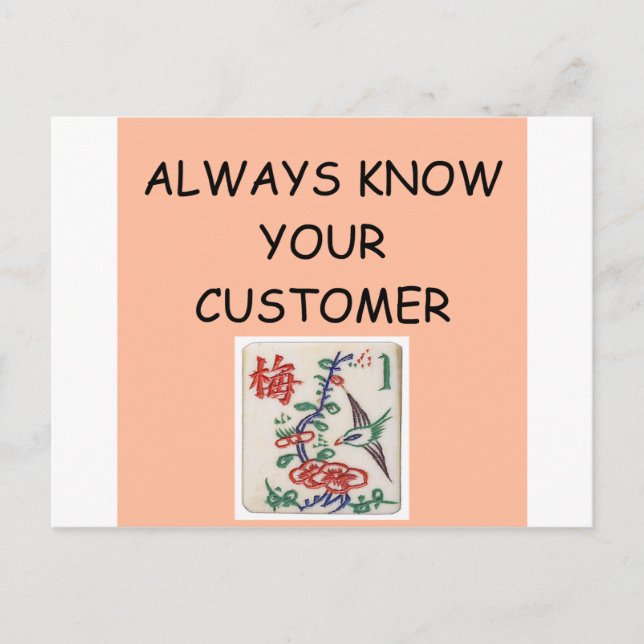 Carte Postale Lauréat de MAHJONG (Devant)