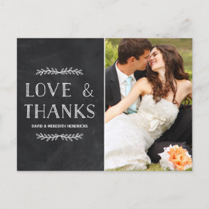 Carte Postale Laurel Chalkboard Letting Merci photo