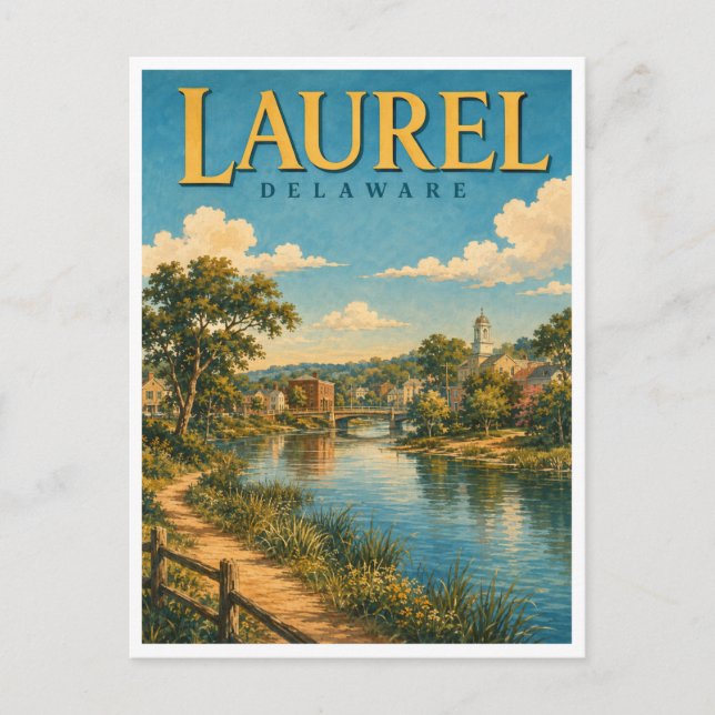 Carte Postale Laurel Delaware Broad Creek GeoSaga (Devant)