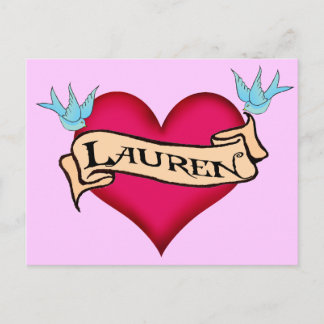 Carte Postale Lauren - T-shirts et cadeaux personnalisés en tato