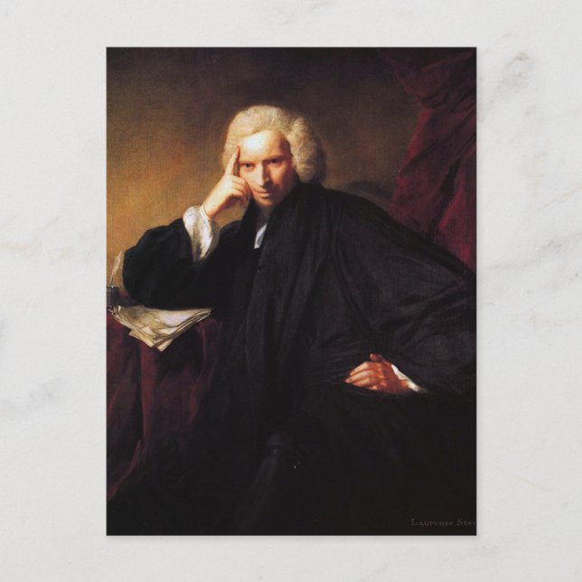 Carte Postale Laurence Sterne (peinture de Sir Joshua Reynolds) (Devant)