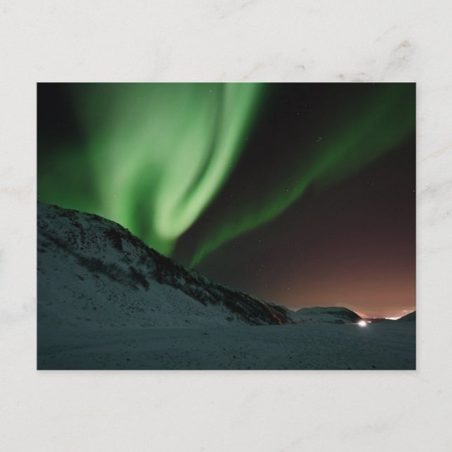 Carte Postale L'aurore verte Borealis Norvège de lumières du (Devant)