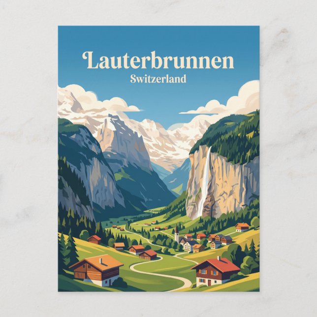 Carte Postale Lauterbrunnen Suisse (Devant)