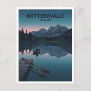 Carte Postale Lautersee Mittenwald Allemagne Souvenir de Voyage