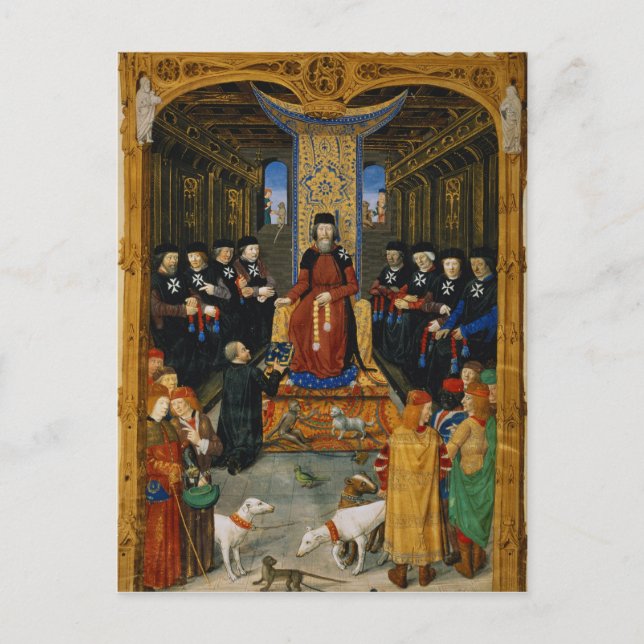 Carte Postale L'auteur dédiant son livre (Devant)