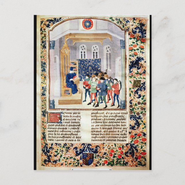 Carte Postale L'auteur présente son livre aux paysans (Devant)