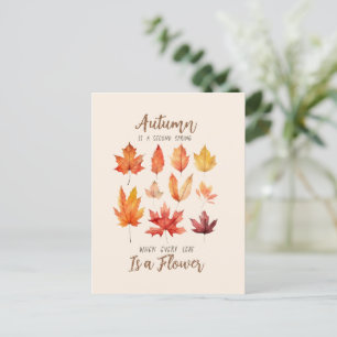 Carte Postale L'automne est le deuxième printemps - Feuilles d'a