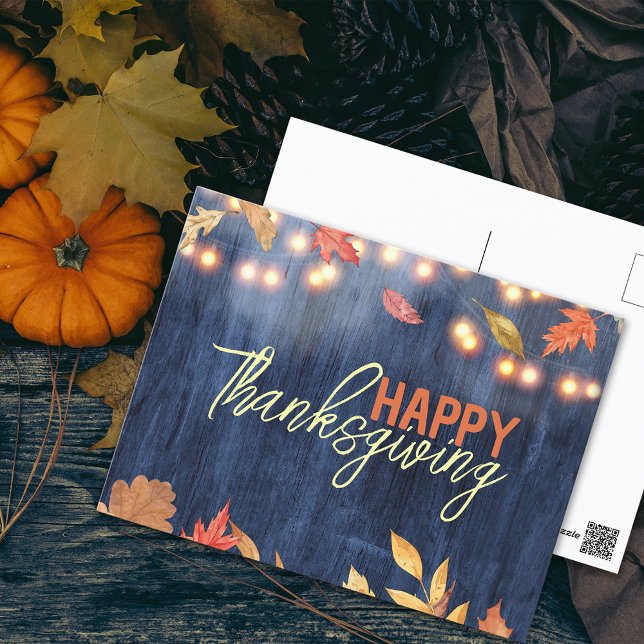 Carte Postale L'Automne Laisse Des Lumières Fées Sur Le Bois Tha (Créateur téléchargé)