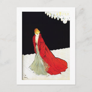 Carte Postale L'Autre Femme ? Robe rouge, blonde, vintage