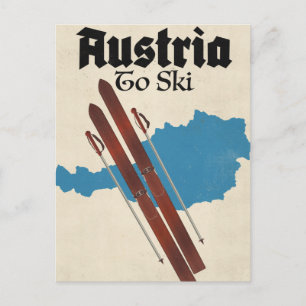 Carte Postale L'Autriche pour skier