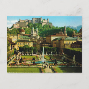 Carte Postale L'Autriche, Salzbourg, le château et les jardins