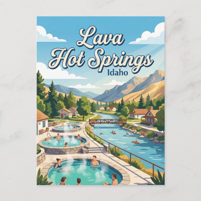 Carte Postale Lava Hot Springs Idaho (Devant)