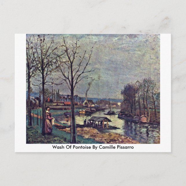 Carte Postale Lavage De Pontoise Par Camille Pissarro (Devant)