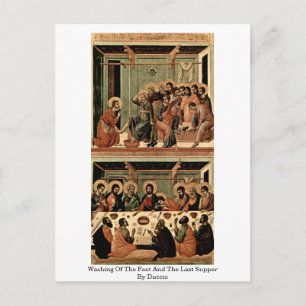 Carte Postale Lavage Des Pieds Et Dernière Cène De Duccio
